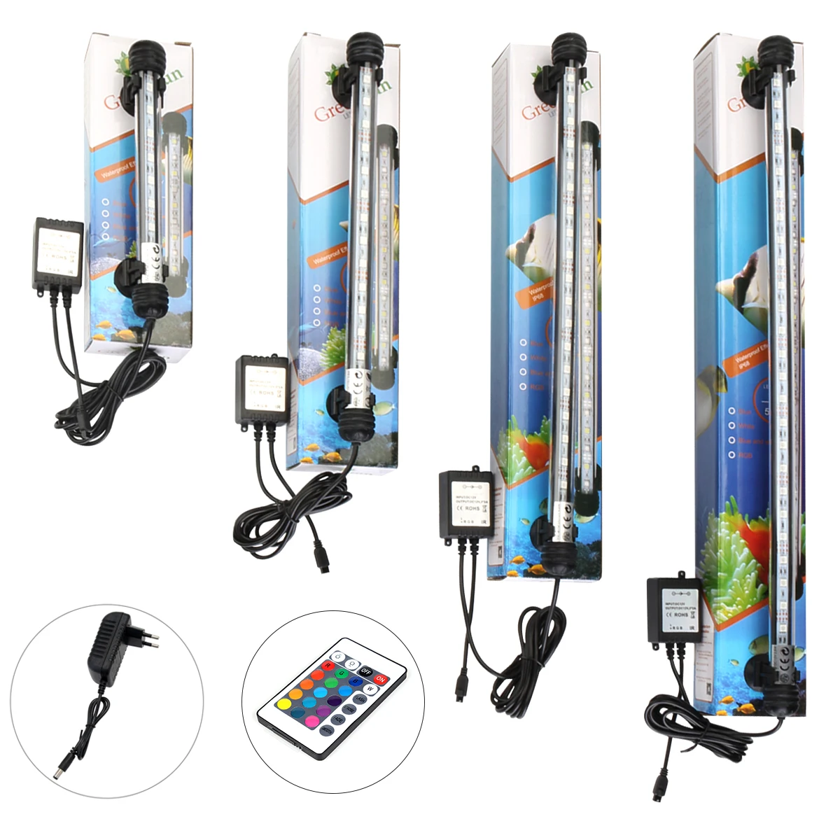 

Waterproof Aquariums Lighting RGB Remote Aquarium Fish Tank Light 5050 SMD LED Bar LAMP Aquatic Submersible Tube