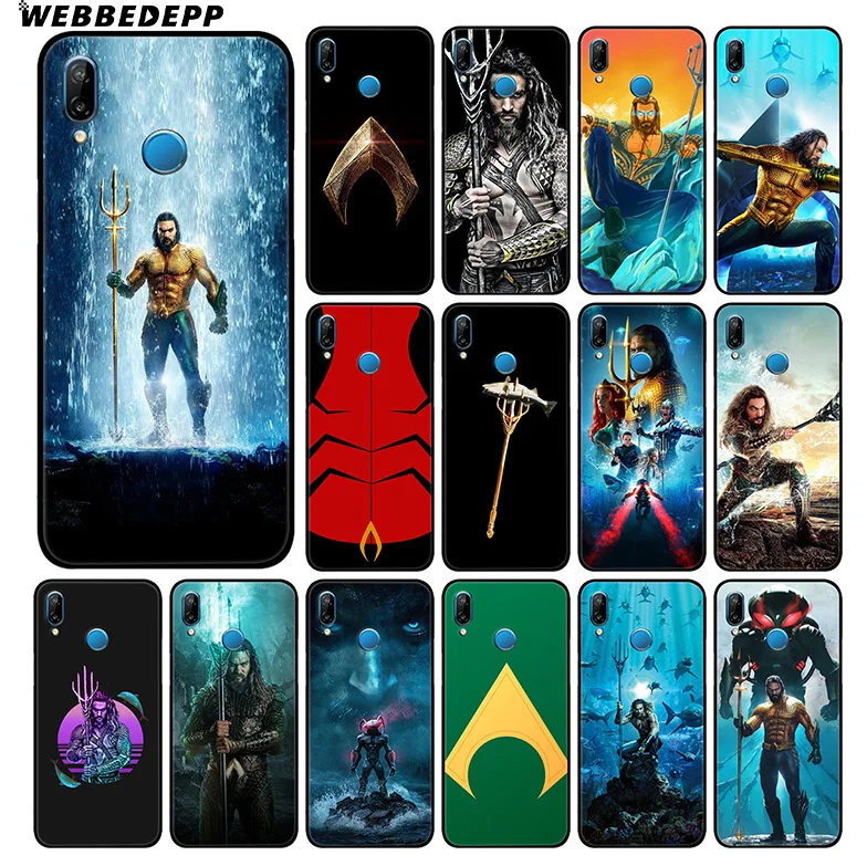 WEBBEDEPP Aquaman Cool Movie Soft Case For Huawei P30 P20 Pro P10 P9 Lite 2017 P Smart 2019 &amp Nova 3 3i Y9 |