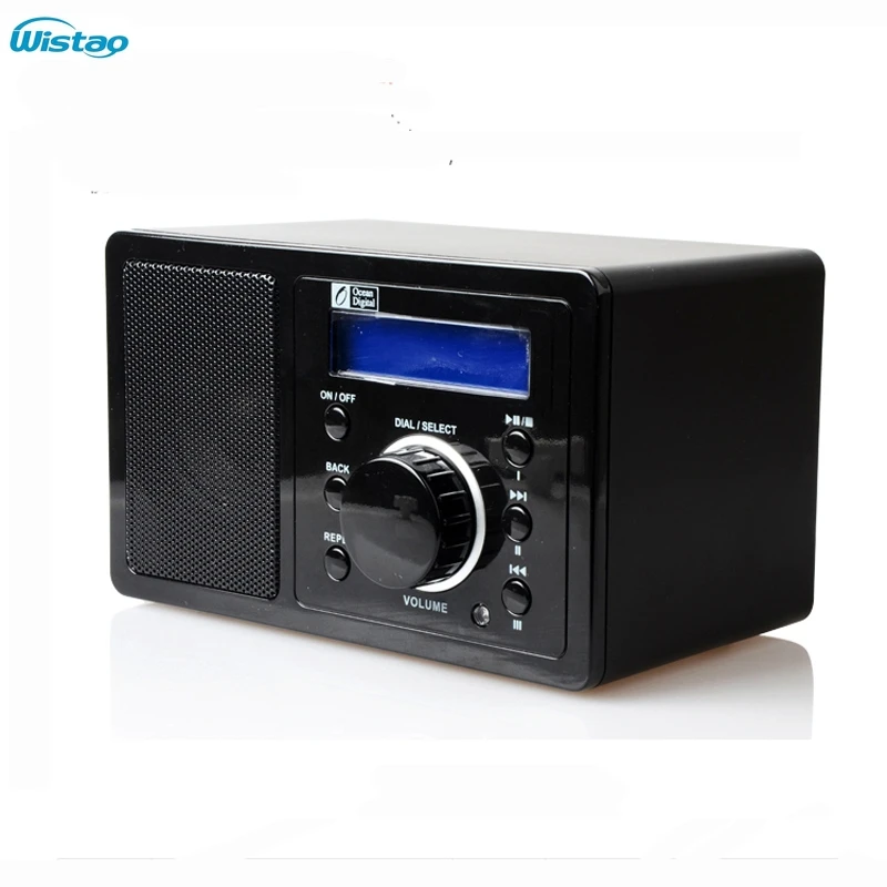 

WIFI Radio Internet Web Radios 1W RMS Support MP3 WMA Format Radio 2x16 Dot Matrix Display Support Power Adaptor Supply Black