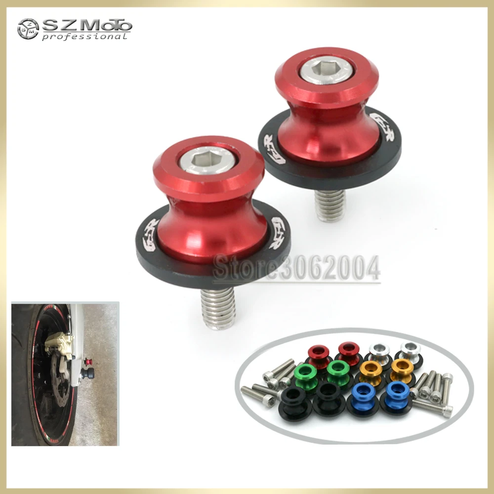 

For SUZUKI GSX 650F GSX650F 2008-2015 2014 Motorcycle Accessories Swingarm Spools slider M8 stand screws With Logo