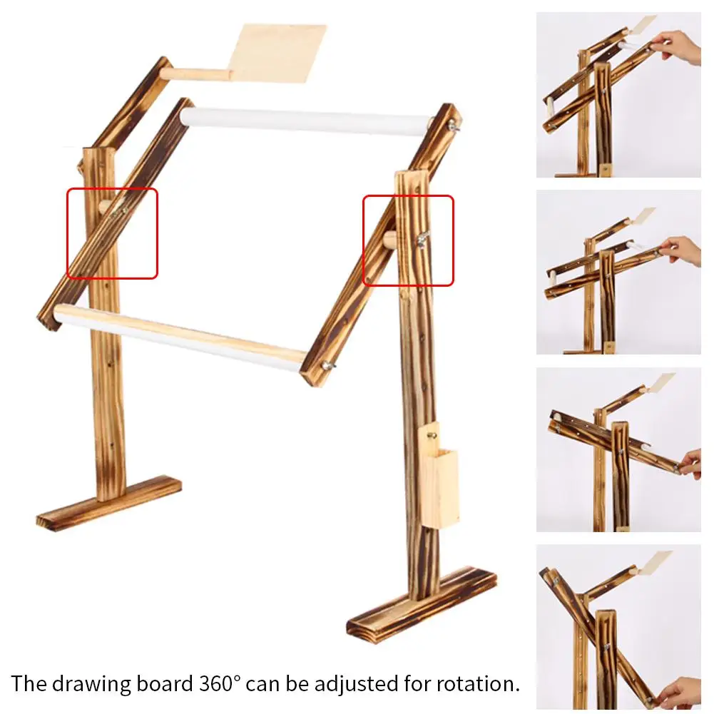 Держатель для вышивки крестом напольный стенд твердый деревянный стеллаж для вышивки крестиком Регулируемая подставка настольная вышивка крестиком Гобеленовая рамка