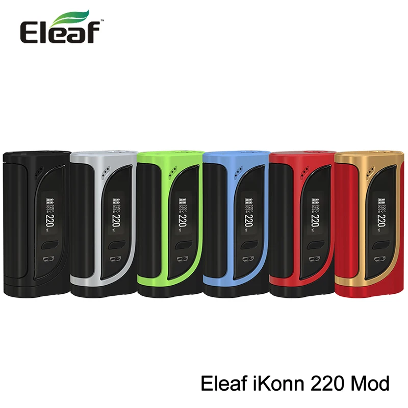 

New Arrival !!! Top-sale Original Eleaf Vaping Mod 220w mod 6 colors Eleaf iKonn 220 mod fit for Eleaf iKonn 220 Kit Ello tank