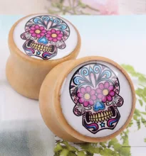 aliexpress new explosion of real wood bones ear piercing jewelry earrings expansion PLUG tunnels ear expander plugs body jewelry