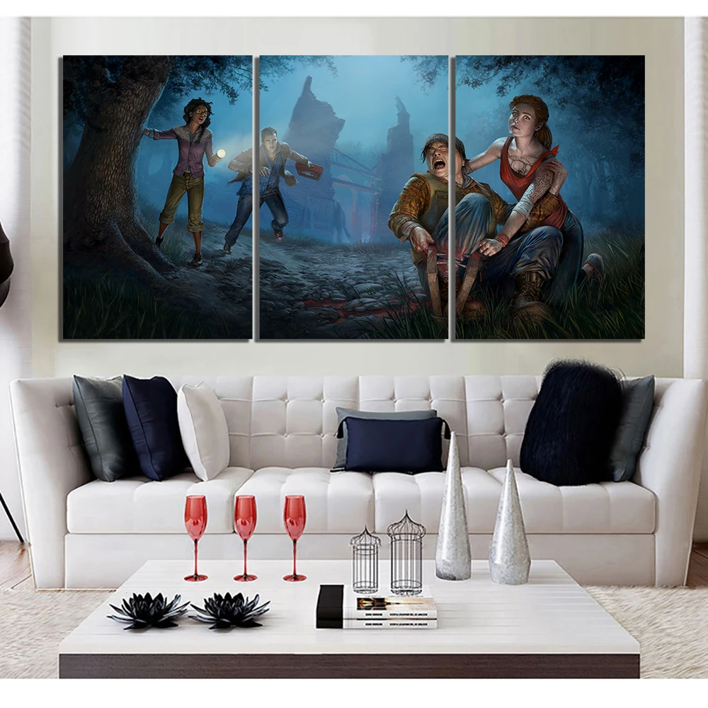 

Home Decor Canvas Pictures Wall Artwork 3 Panel Dead By Daylight Game Paintings Prints Poster Modular For Living Room Framework