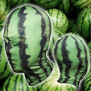 

New Watermelon Head Balaclava Mask Cosplay Face Hood Halloween CS Biker