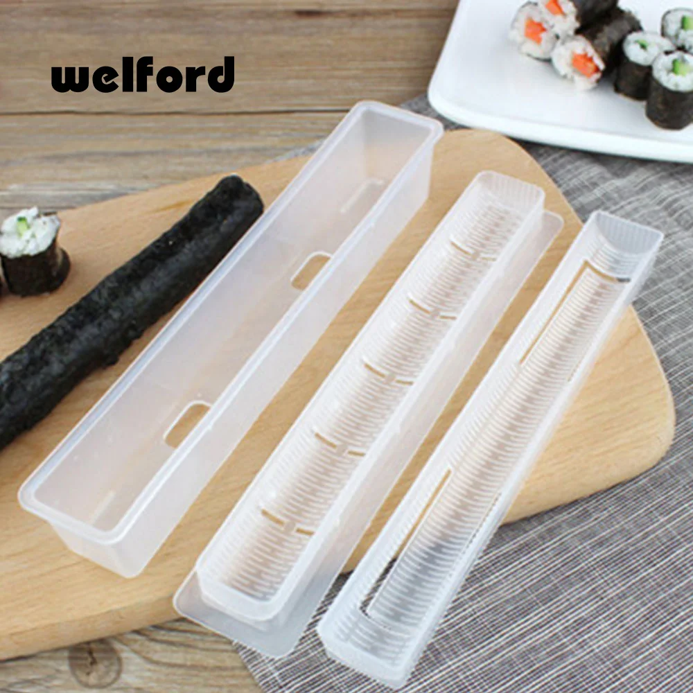 

1 Set Sushi Rolls Molds Tools Rice Ball DIY Maker Cooking Tools Kitchen Plastic Accessories Japan Onigiri Master Maker