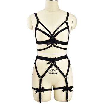 

Harness Set belts Tops Cage Bra Bondage Lingerie Garter Belts Leg Harness Women Belts Adjust Harajuku Fashion Costume