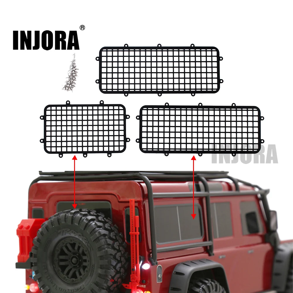 

INJORA Metal TRX4 Window Mesh Protective Net for 1/10 RC Crawler Car Traxxas Trx-4 Trx 4 Upgrade Parts