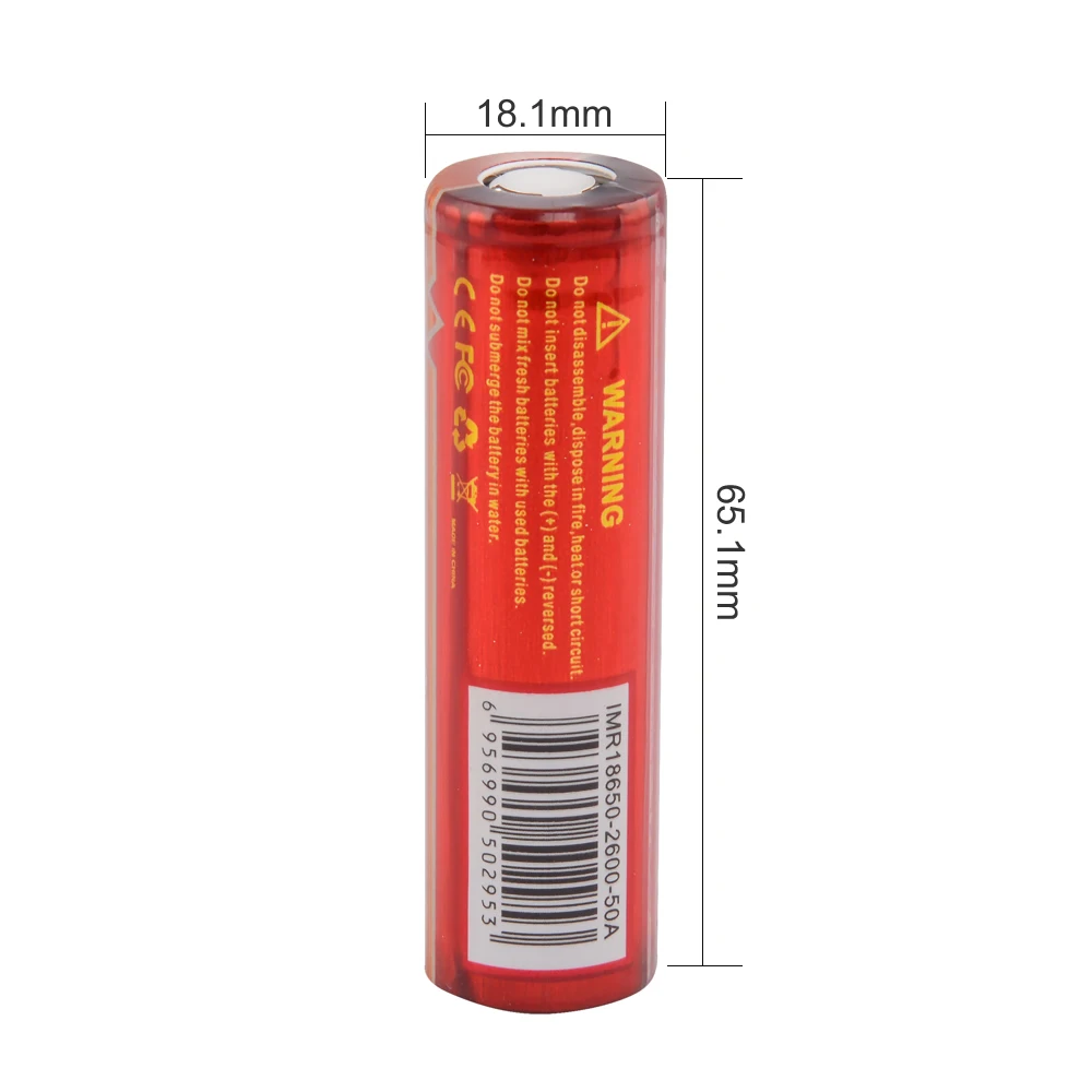 6pcs/lot TrustFire IMR 18650 2600mAh 3.7V 50A 9.62Wh High-Rate Lithium Rechargeable Battery For E-cigarette LED Flashlight 6pcs/lot TrustFire IMR 18650 2600mAh 3.7V 50A 9.62Wh High-Rate Lithium Rechargeable Battery For E-cigarette LED Flashlight