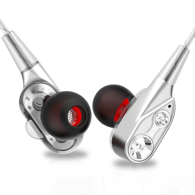 GSDUN Double Unit Drive In Ear Earphone Bass Subwoofer Earphone for phone DJ mp3 Sport Earphones Headset Earbud auriculares