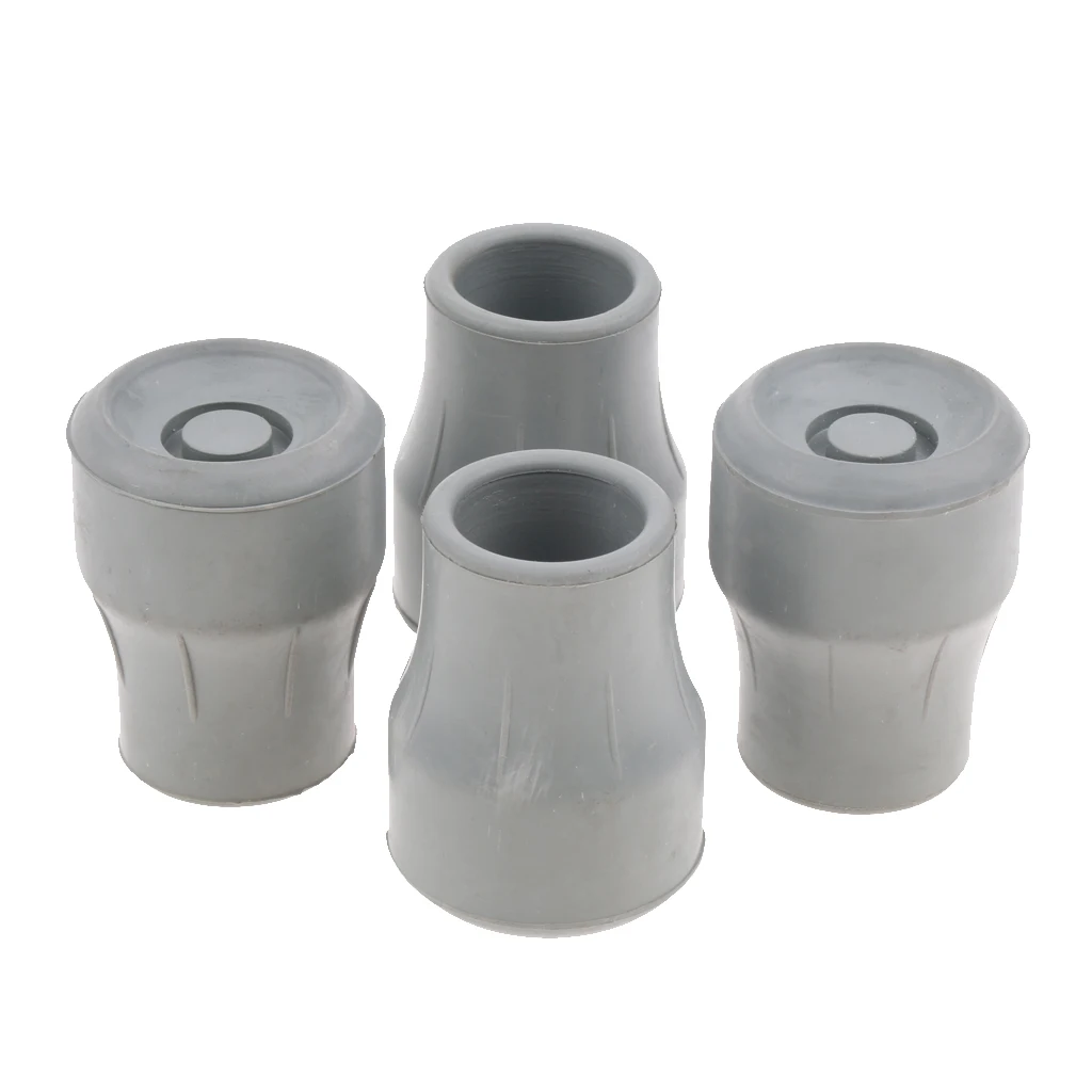 4pcs 22mm Trekking Hiking Pole Rubber Tips/Feet Cover/End Cap/Protector for Canes Feet with Three-legged or Four-legged