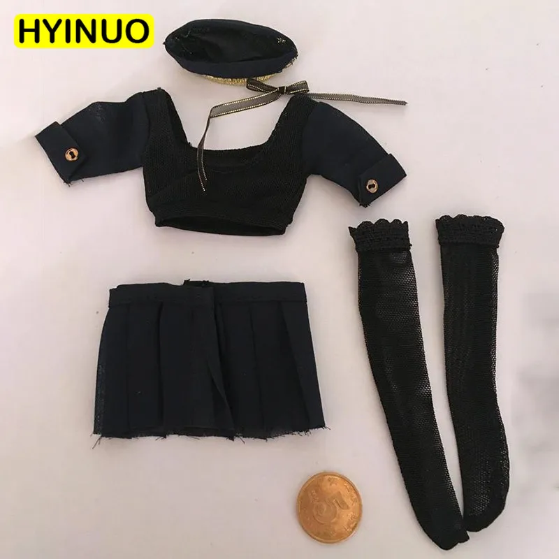 

1/6 Scale Women Flight Hot Attendant Suit Clothing Sexy Uniform Suit Clothes Clothing Set For 12" Female Model Figure Body Doll