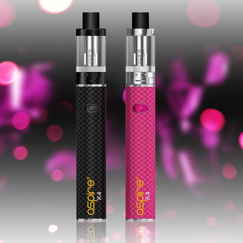 

Origianal Aspire K4 Vape Pen E Cig Starter Kit Electronic Cigarette Cleito Tank and 2000mah Built-in Battery Black Pink Colors