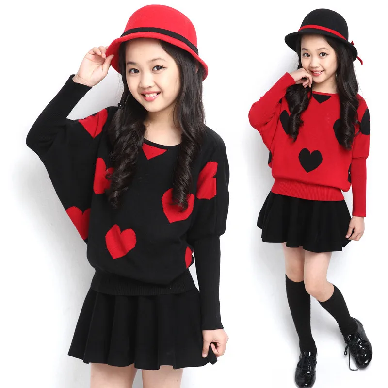 Детский трикотажный свитер с круглым вырезом на Возраст 3 14 лет|girls sweater|fashion girls