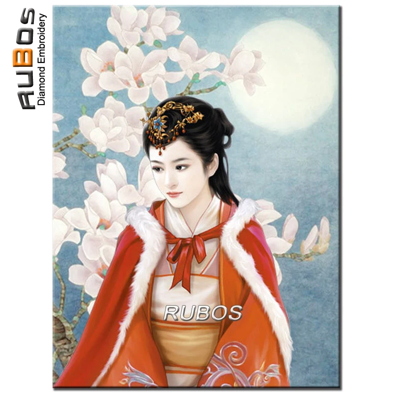 RUBOS DIY 5D Diamond Mosaic Ancient Chinese Diamond Painting Cross Stitch Beaded Embroidery Full Round New Sale Wall Sticker (1)