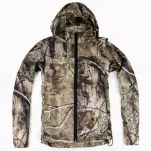 Летнее ультратонкое дышащее бионическое камуфляжное кожаное пальто для мужчин, для охоты, рыбалки, быстросохнущая Солнцезащитная куртка с капюшоном
