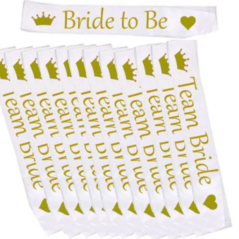 

Bride To Be Team Bride Sash Hen Night Girls for Wedding Bridal Shower Decorations Ring Bachelorette Party Supplies DT64