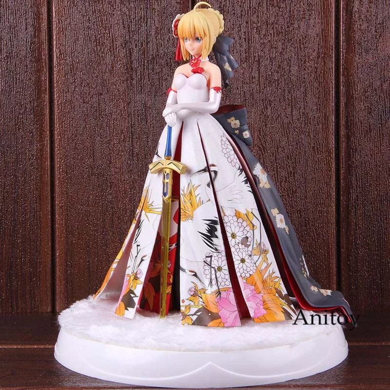 Платье-кимоно Fate Stay Night Saber Ver. ПВХ судьба фигурку Коллекционная модель игрушки