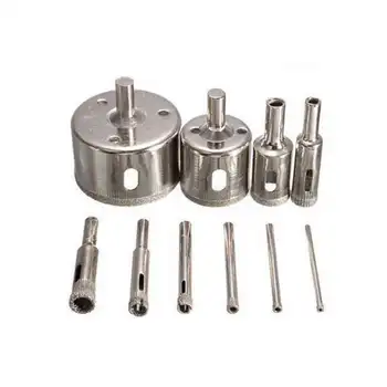 

4Mm-30Mm Diamond Coated Core Hole Saw Drill Bit Set Tools For Tiles Marble Glass Ceramic
