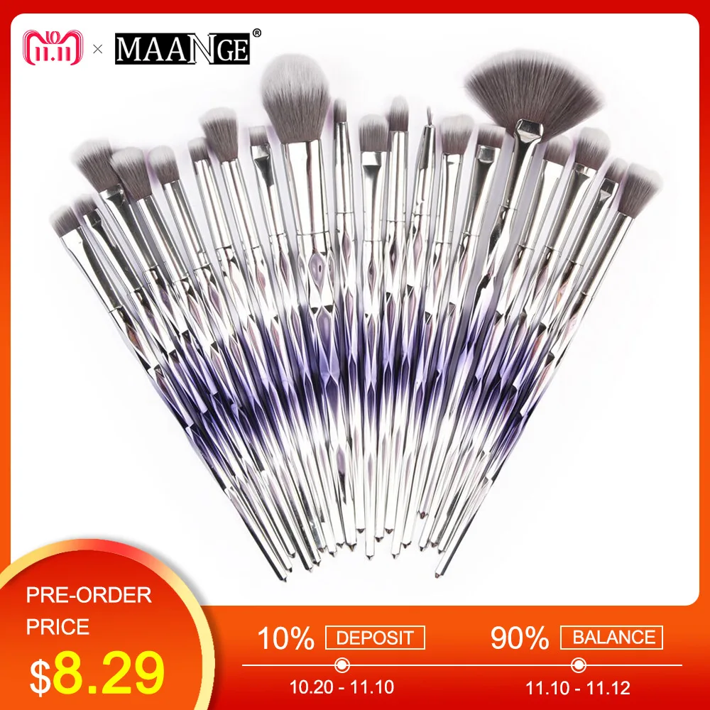 

MAANGE Pro 20pcs Makeup Brushes Set New Foundation Powder Eyeshadow Contour Beauty women for Make Up Cosmetic Tool Kit Maquiagem