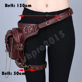 

Unisex PU Waist Fanny Leg Bag Punk Rock Travel Hip Motorcycle Messenger Pack