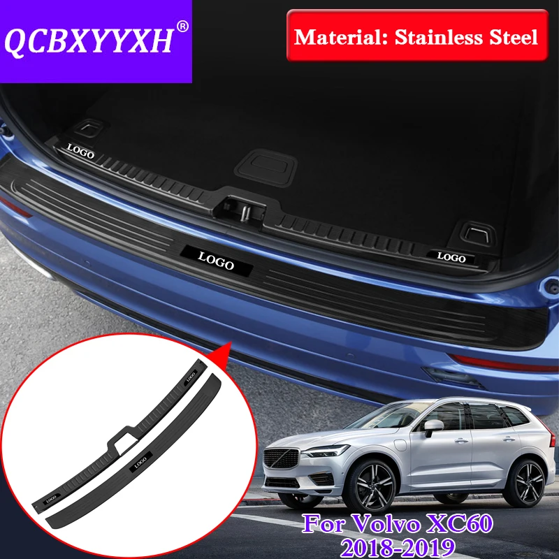 

Car Styling Stainless Steel Sequins For Volvo XC60 2018 Exterior Protective Pad On The Rear Trunk Trim Lid Threshold Rear Door