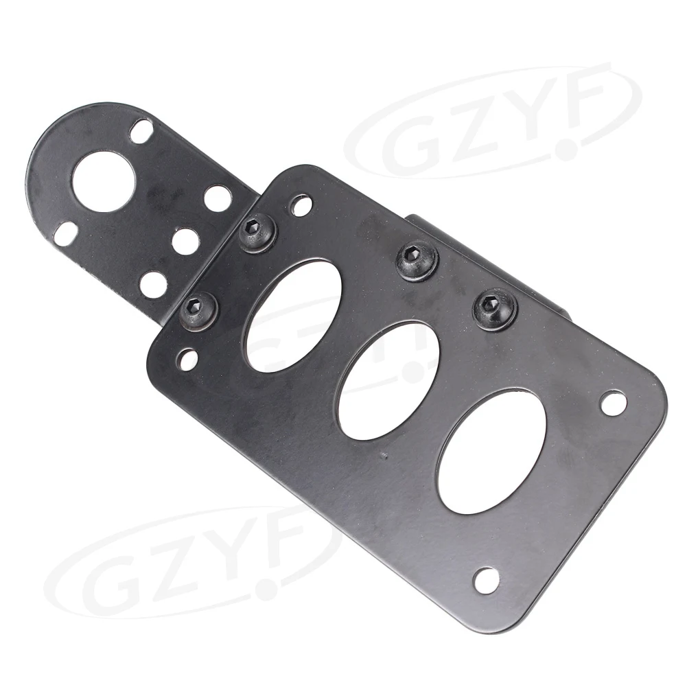   Motorcycle Side Mount Tail Light License Plate Bracket For Harley Bobber Chopper