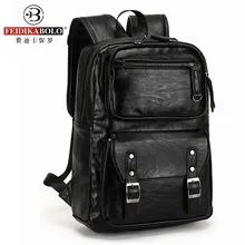 Leder herren Rucksack Männlichen Bookbag Schwarz Wasserdicht Mochila Masculina Rucksack Travel Herren Rucksäcke Mochilas Para Hombre