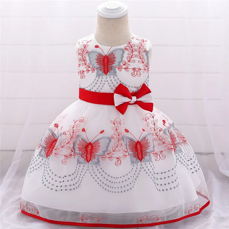 

Flower Girls Wedding Dress Baby Girls Christening Dresses for Party Elegant Kds 1st Year Baby Girl Birthday Dress