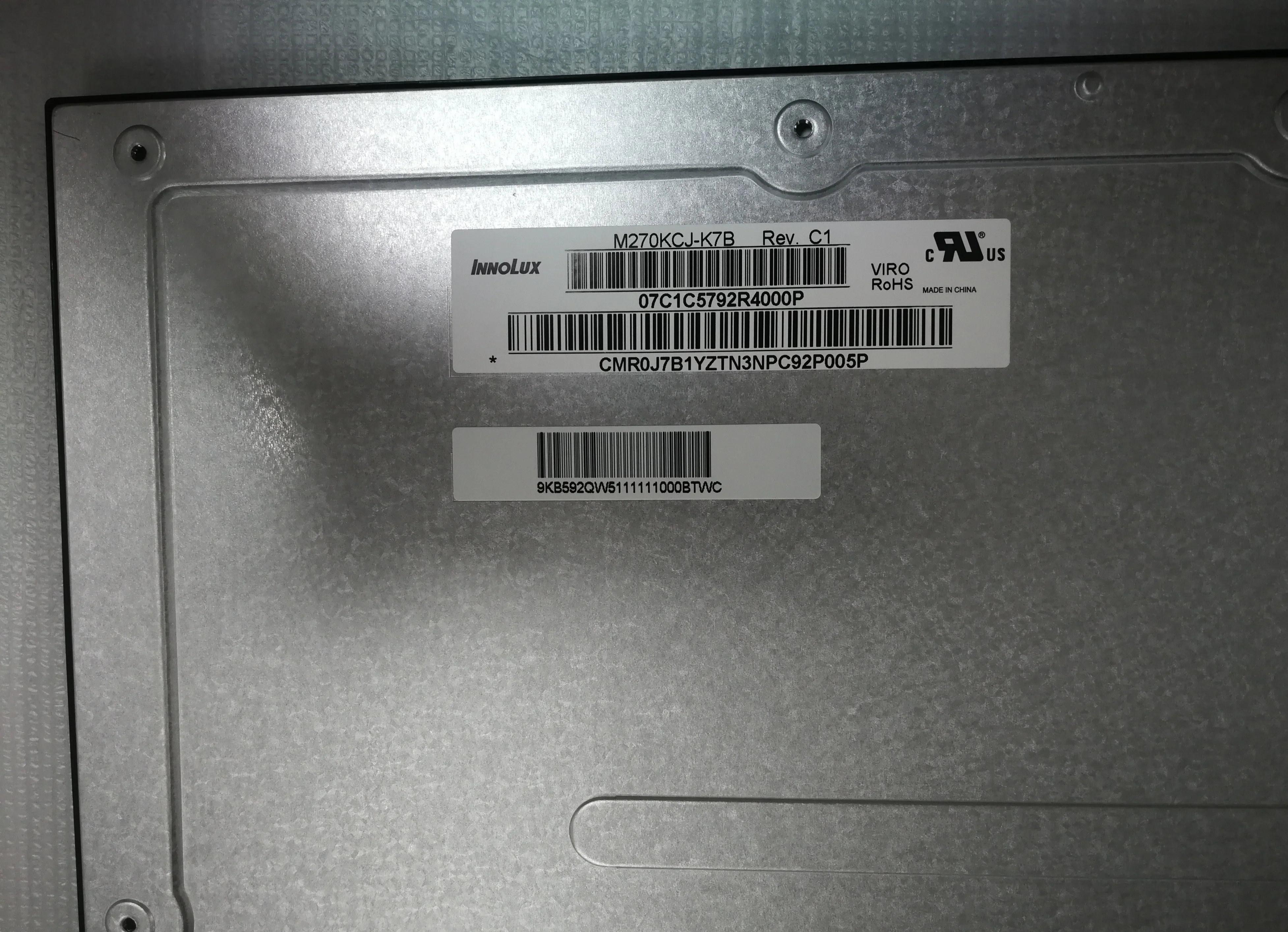 Оригинальный ЖК экран M270DAN02.6 M270KCJ K7B IPS светодиодный модуль для BenQ EX2780Q acer VG270U