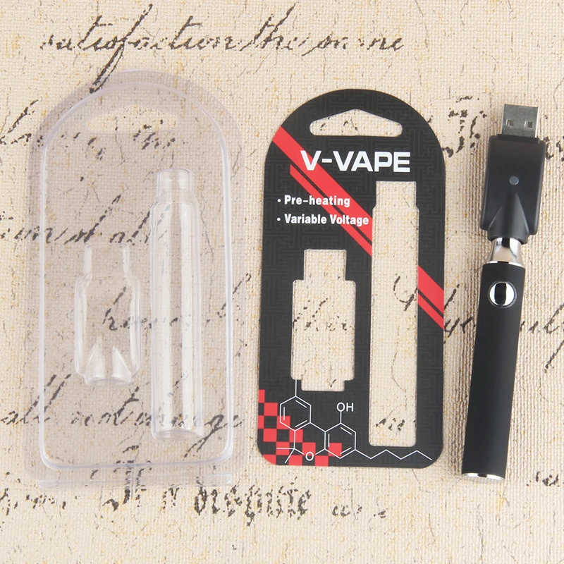 510 резьба v vape LO Регулируемое напряжение cbd батарея предварительного нагрева 350
