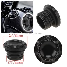 Free Shipping Black RC Fuel Tank Gas Oil Cap Aluminum Harley Sportster Dyna Touring Softail 96-UP