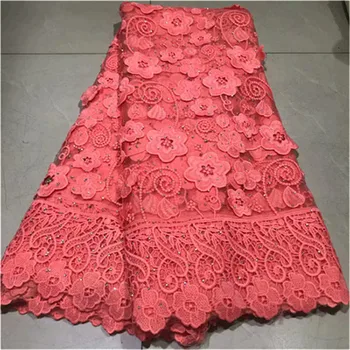 

2019 African Lace Fabric High Quality French Net Lace Fabric With Rhinestones White African Lace Fabric For Nigeria Lace Wedding