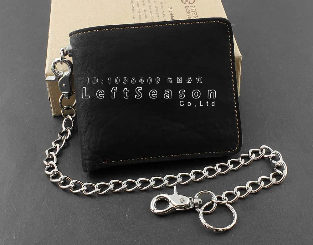 Mens Leather Bifold Wallet With Chain Paul Smith