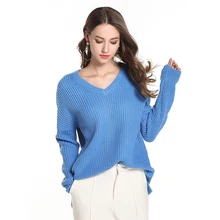 women sweater Plus size V-neck pullover women's long sleeve loose womens sweater for Autumn Winter Warm Clothes Solid Color women sweater Plus size V-neck pullover women's long sleeve loose womens sweater for Autumn Winter Warm Clothes Solid Color