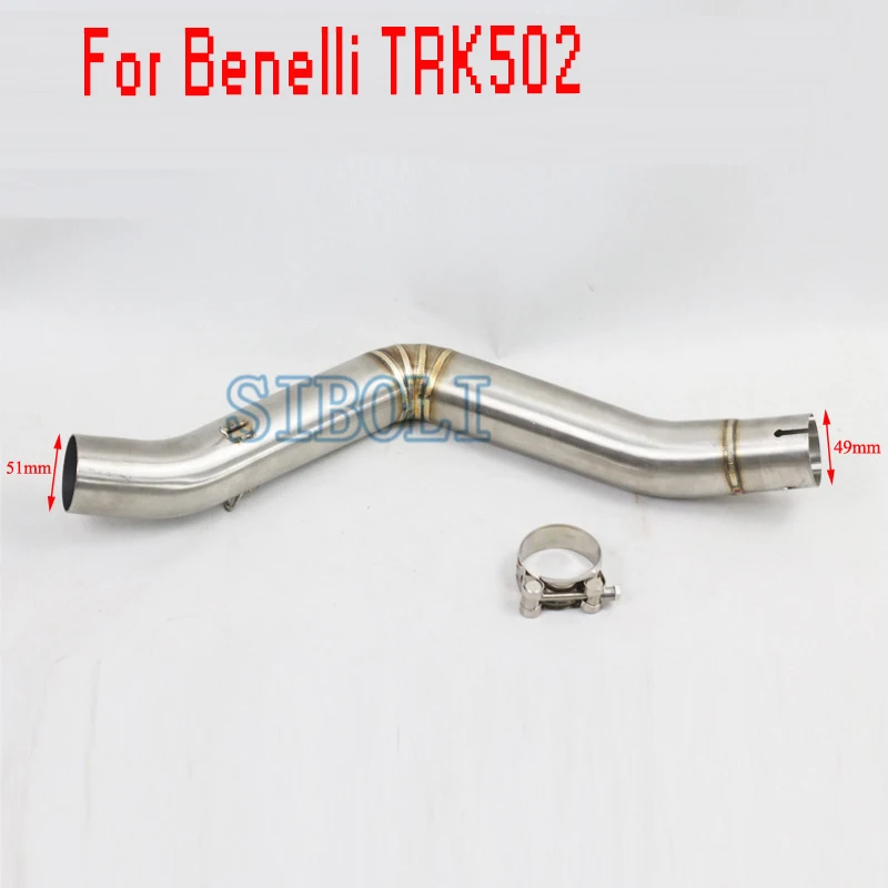 Per Benelli Trk 502C Collegamento Connettore Tubo Centrale Collegamento Silenziatore Di Scarico Slip-On Moto Per Benelli Trk502