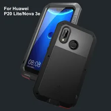 LOVEMEI мощный металлический водонепроницаемый чехол для huawei P20 Lite/Nova 3e полный корпус задняя крышка Алюминиевый противоударный защитный чехол для телефона