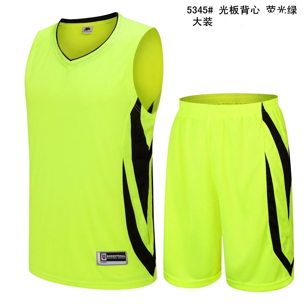 Brand Mens Summer Sleeveless twill Basketball Jerseys Set customized