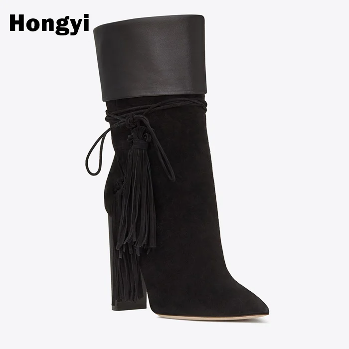 boots with tassels women's