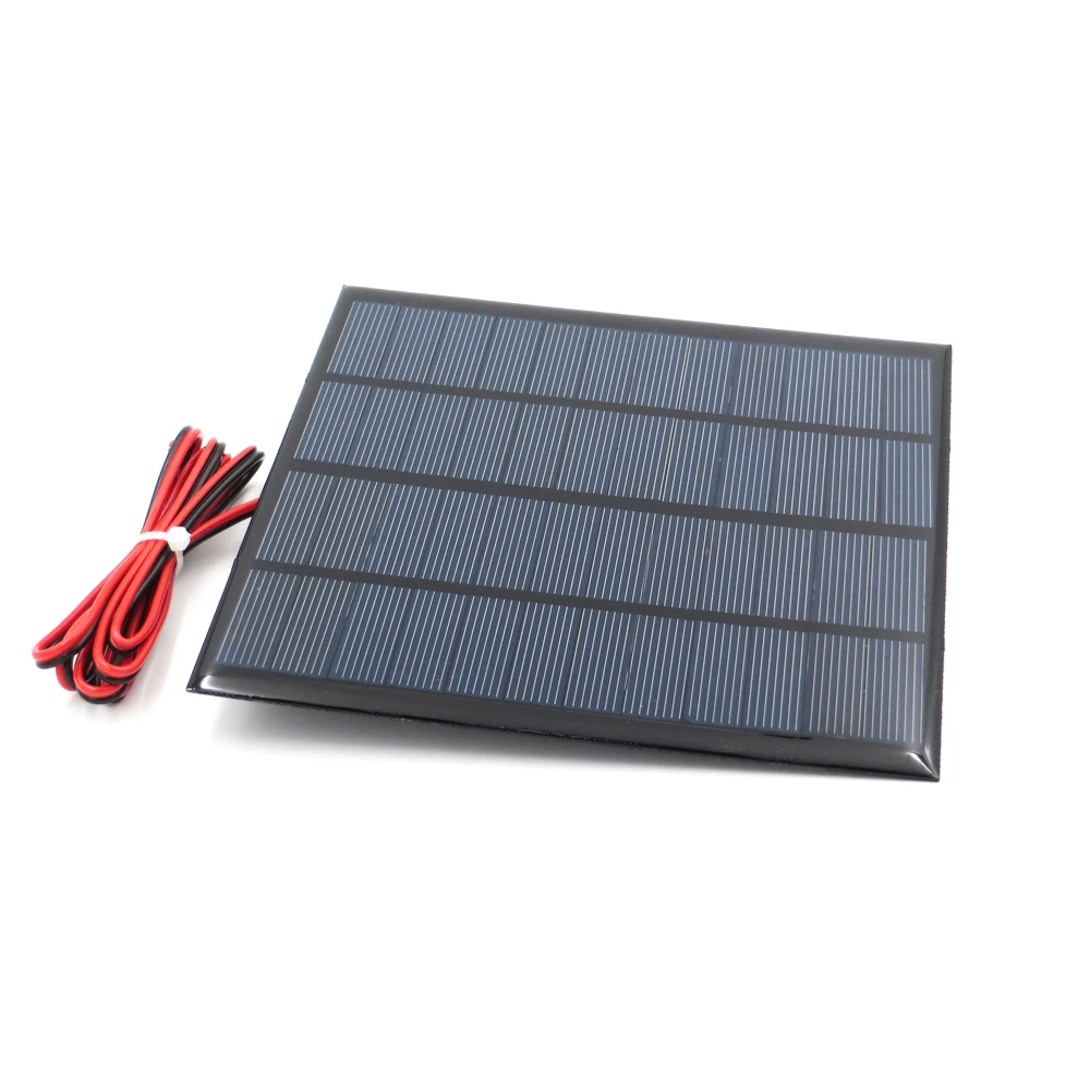 250mA 12 В 3 Вт продлить кабель панели солнечные поликристаллического кремния DIY модуль зарядного устройства аккумулятора мини солнечных