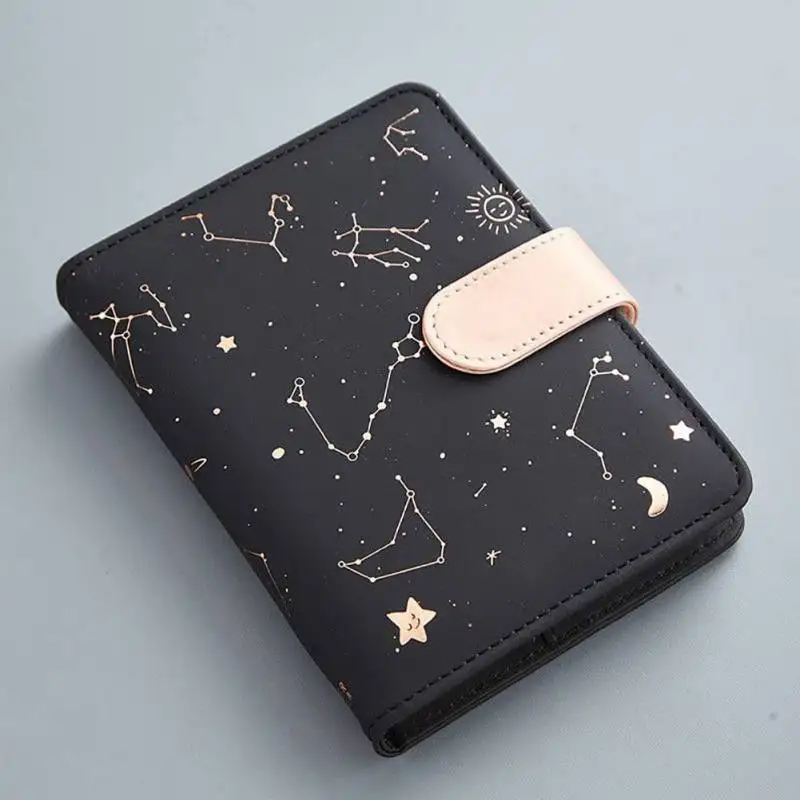 

Constellations Leather Snap Button Notebook weekly planner notebook kawaii stationery creative retro diary book customization