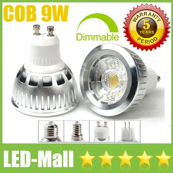 

Dimmable /Non CREE COB 9W LED Spotlights GU10 E27 E14 MR16 GU5.3 CRI>88 Showcase Cabinet Spot Down Lights Bulbs Lamps CE SAA UL