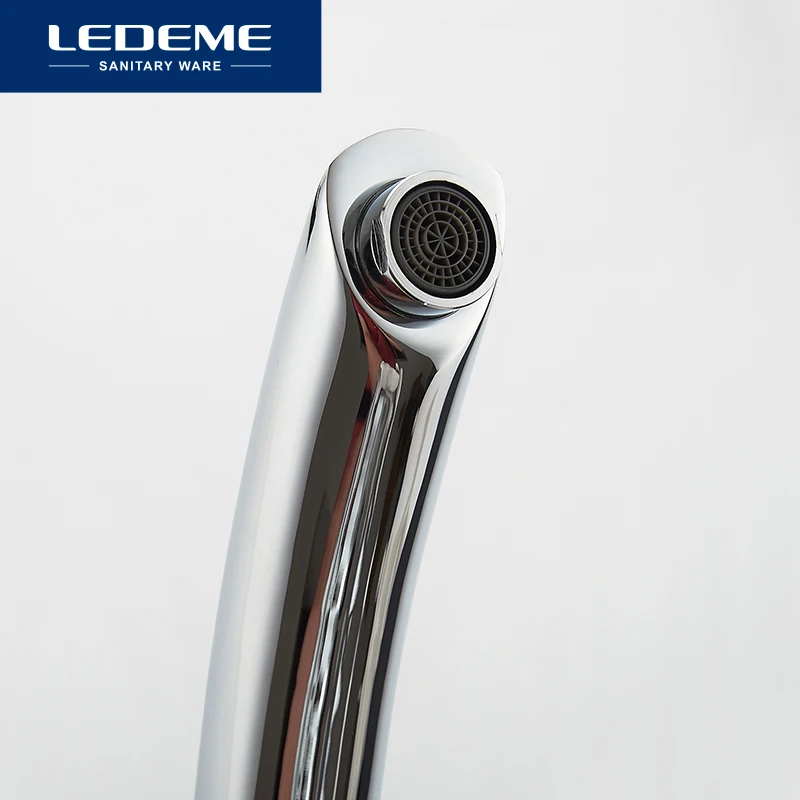  LEDEME Chrome plated Kitchen Faucet Seven Letter Design 360 Degree Rotation with Water Purification - 32828456106