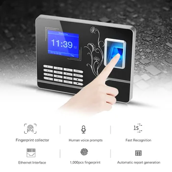 

Biometric Fingerprint Password Time Attendance Machine with 2.8 Inch TFT Screen Employee Checking-in Recorder Reader