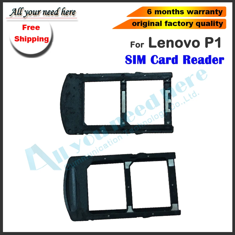 

1pcs 2pcs AAA Factory For Lenovo P1 New SIM Card Reader Connector Socket Holder Slot Module Black
