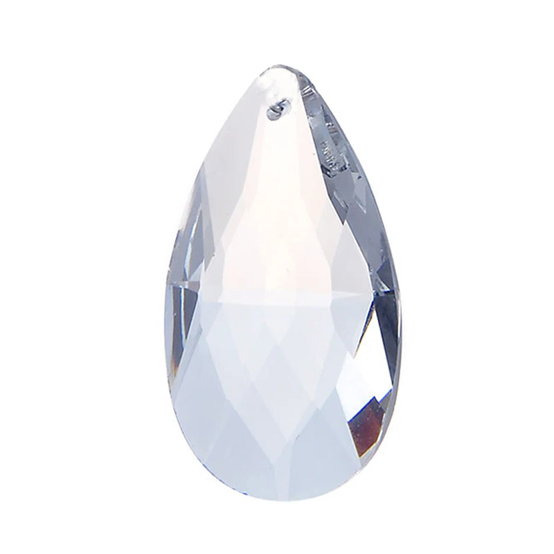 

50 MM Clear Faceted Drop Shape Chandelier Glass Pendant 5 pcs/bag Crystal Lamp Hanging Parts Home Car DIY Decor Pendant