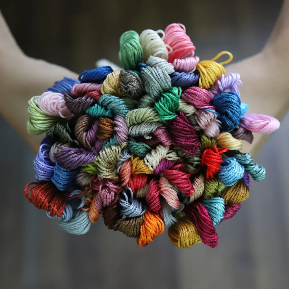 

100 Basic DMC colors Cotton Floss Cross Stitch Thread 8M Skein Emboridery Thread Double Mercerized 100% Egyptian Cotton Yarn A