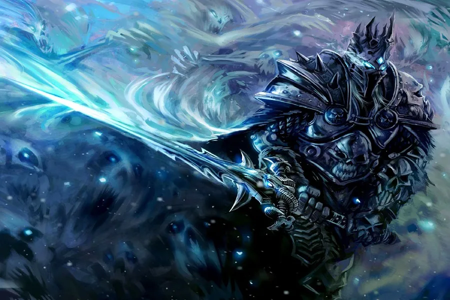 24x36 inches New Arthas Rise of the Lich King Game Silk Wall Poster Size 