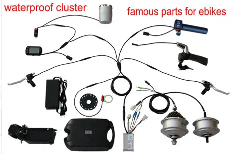 Clearance electric bike scooter mtb conversion kit waterproof cluster whole packet customized controller display throttle sensor wires 1