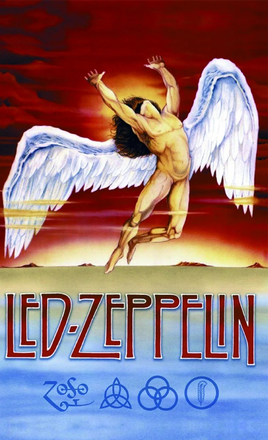 LED ZEPPELIN Icarus Cloth Poster Flag Textile Fabric Wall Banner 100D